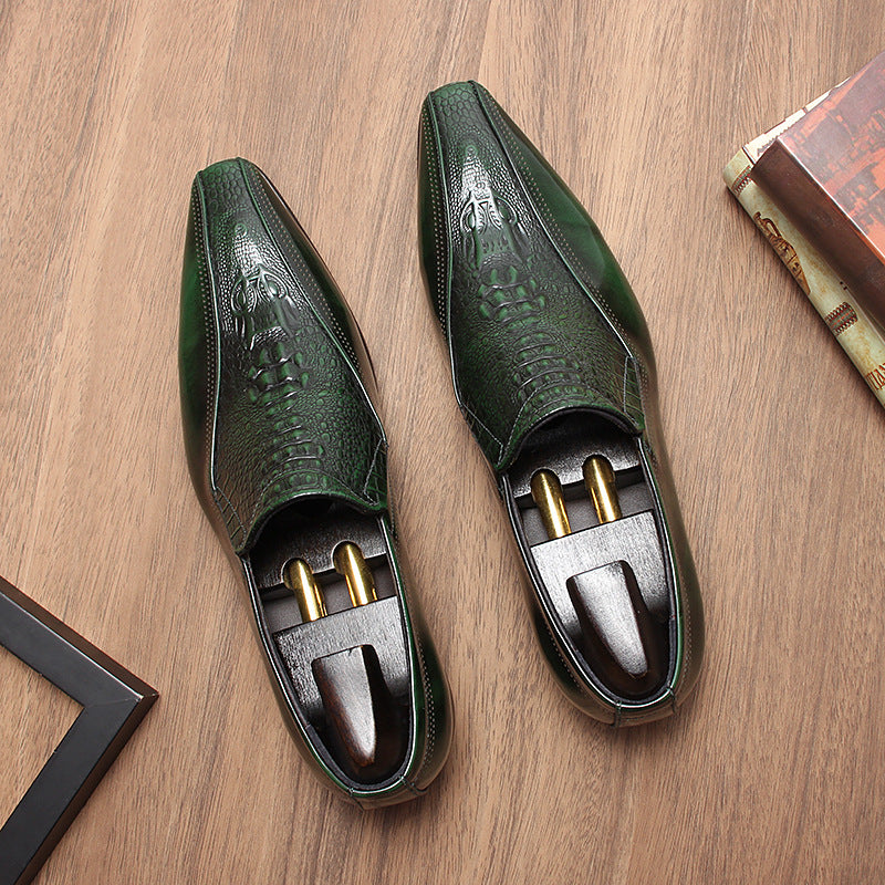 mens black formal slip on shoes sheisinshoes