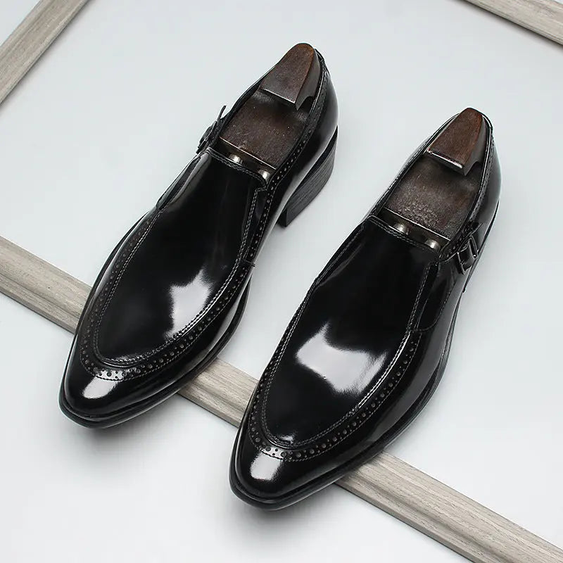 black slip-on dress shoes mens sheisinshoes