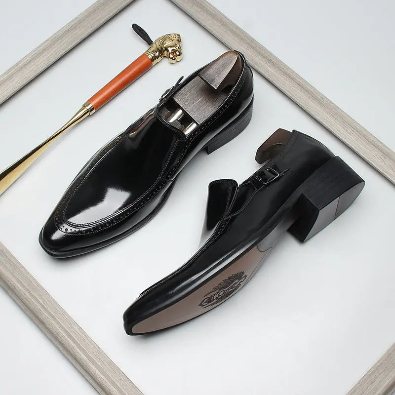 black slip-on dress shoes mens sheisinshoes