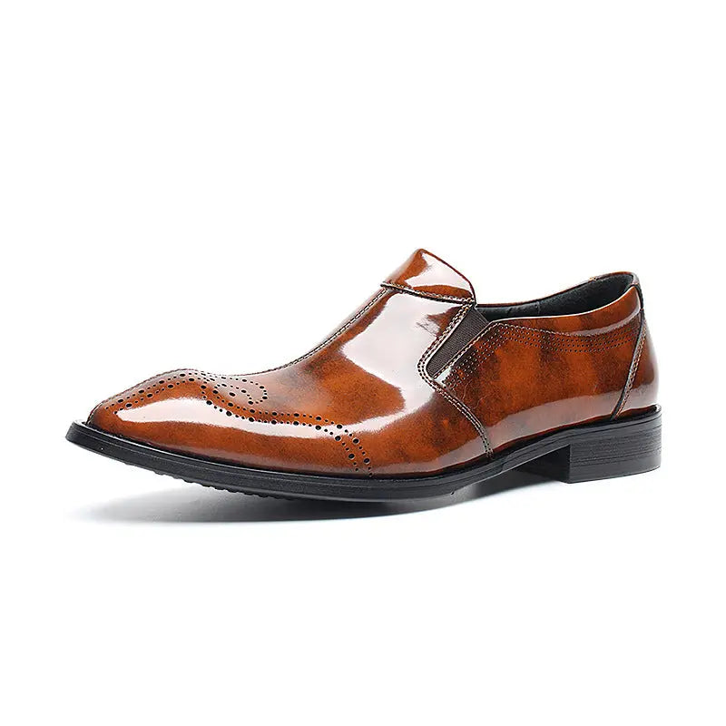 mens brown slip on dress shoes sheisinshoes