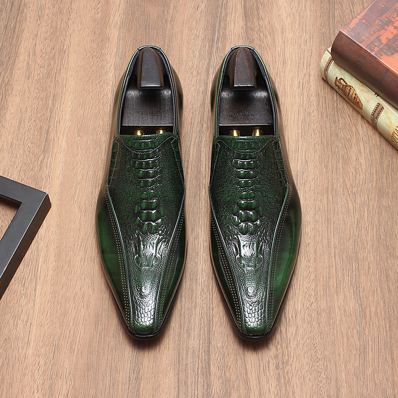 mens black formal slip on shoes sheisinshoes