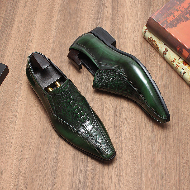 mens black formal slip on shoes sheisinshoes