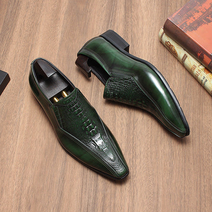 mens black formal slip on shoes sheisinshoes