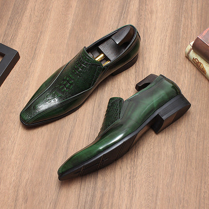 mens black formal slip on shoes sheisinshoes