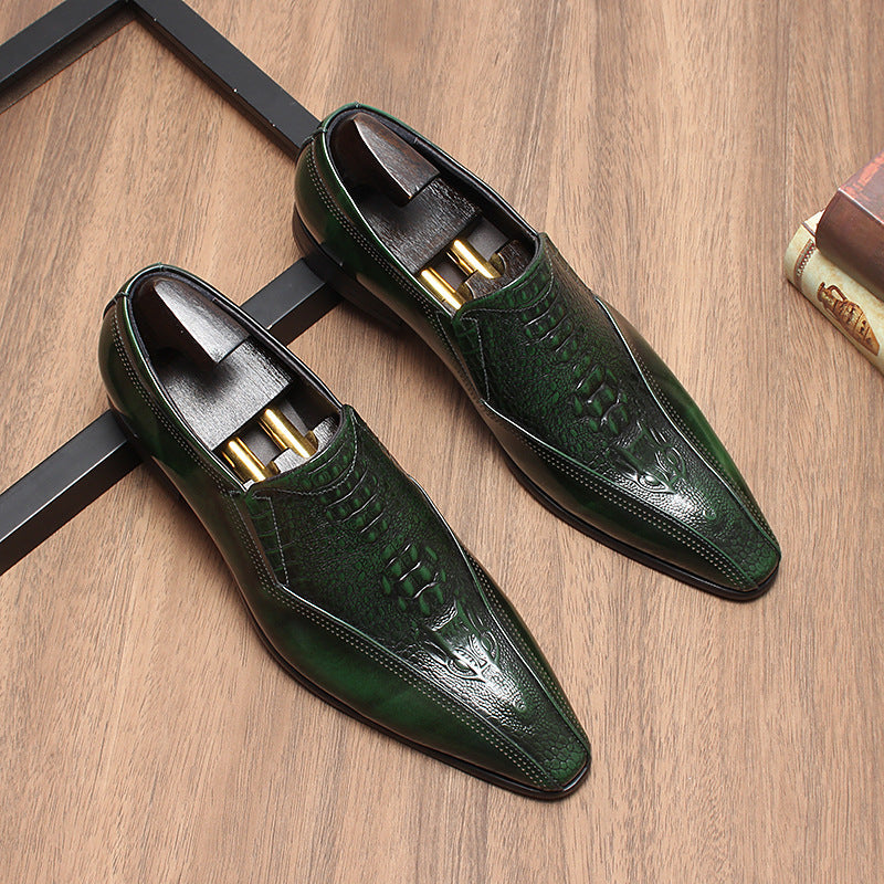 mens black formal slip on shoes sheisinshoes