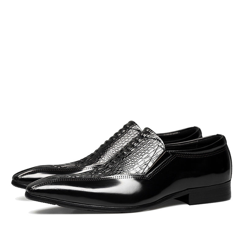 mens black formal slip on shoes sheisinshoes