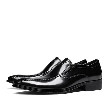 mens black leather slip on dress shoes sheisinshoes