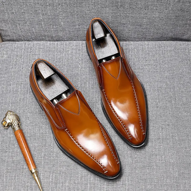 mens black leather slip on dress shoes sheisinshoes