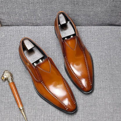 mens black leather slip on dress shoes sheisinshoes