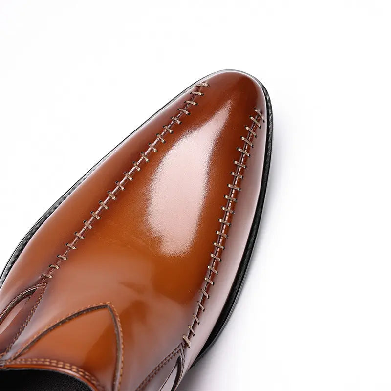 mens black leather slip on dress shoes sheisinshoes