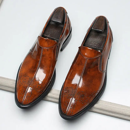 mens brown slip on dress shoes sheisinshoes